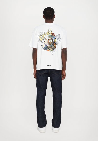 Evisu DARUMA WITH STICKERS TEE - Print T-shirt - white