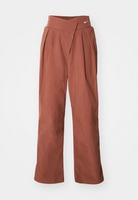TROUSER  - Püksid - red sepia/burgundy crush/white