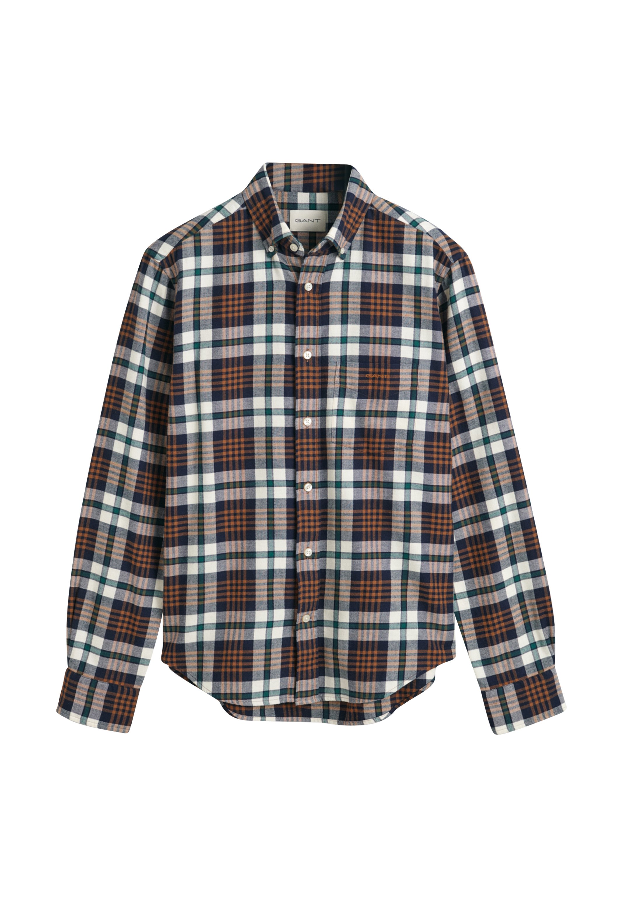 GANT PLAID SHIRT - Košile - cacao