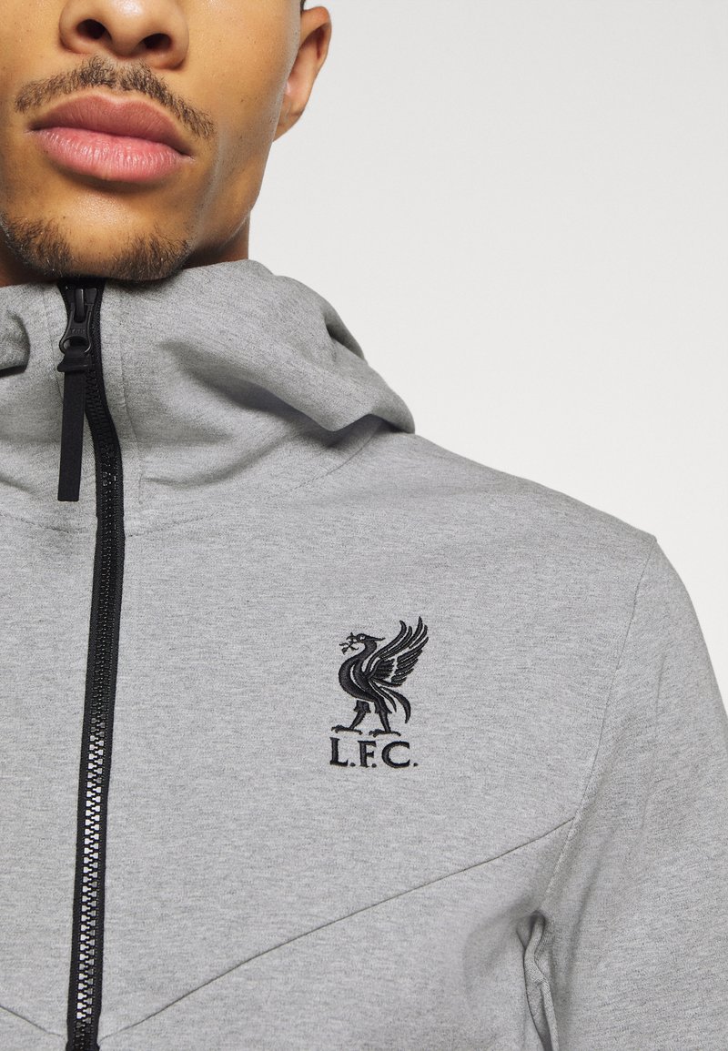 Nike Performance Liverpool Fc Hoodie Klubove Obleceni Dark Grey Heather Black Tmave Seda Zalando Cz