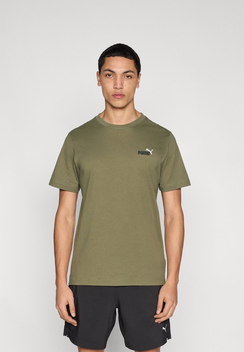 Puma SMALL LOGO TEE - Jednoduché tričko - loden green