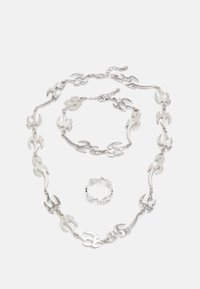 JACCOLTON RINGS & BRACELET UNISEX SET - Collier - silver-coloured
