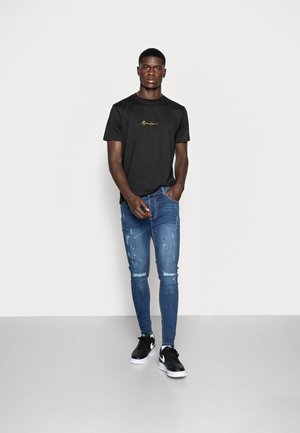 2 PACK - Print T-shirt - black/white