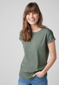 Next CAP SLEEVE - T-shirt imprimé - khaki