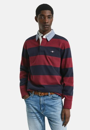 STRIPE HEAVY RUGGER - Maglietta a manica lunga - plumped red