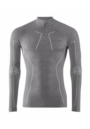 WOOL-TECH HIGH ZIP NECK COLD TO VERY COLD TEMPERATURES - Hemd - grey heather