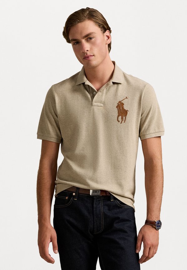 CLASSIC FIT LEATHER-PONY POLO SHIRT - Polo shirt - tuscan beige heather