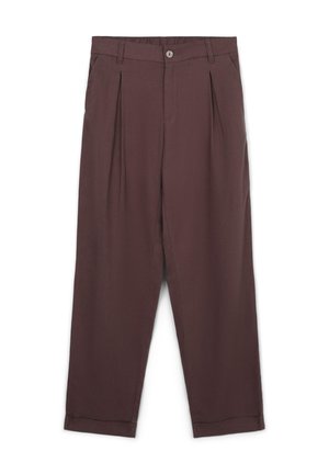 TASCHE ALLA FRANCESE MISTO - Pantalon classique - marrone chiaro