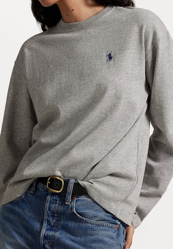 COTTON JERSEY LONG SLEEVE T-SHIRT  - Long sleeved top - cobblestone heather2