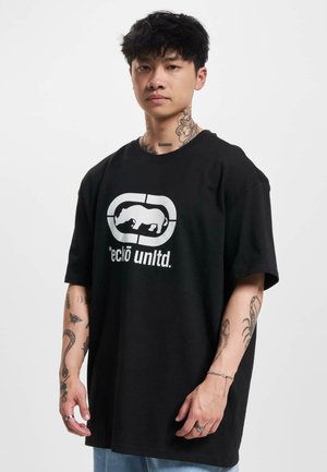 JOHNRHINO - T-shirts med print - black white