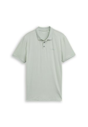 TOM TAILOR, LOGO-PRINT - Poloshirt - soft greyish green