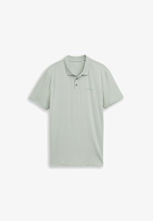 TOM TAILOR, LOGO-PRINT - Poloshirt - soft greyish green