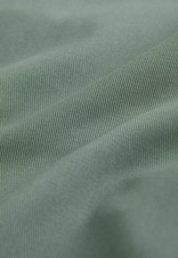 Mäkká zelená látka s jemnou vertikálnou rebrovanou textúrou a jemnými záhybmi, ktoré zvýrazňujú detail materiálu a vzor tkania.