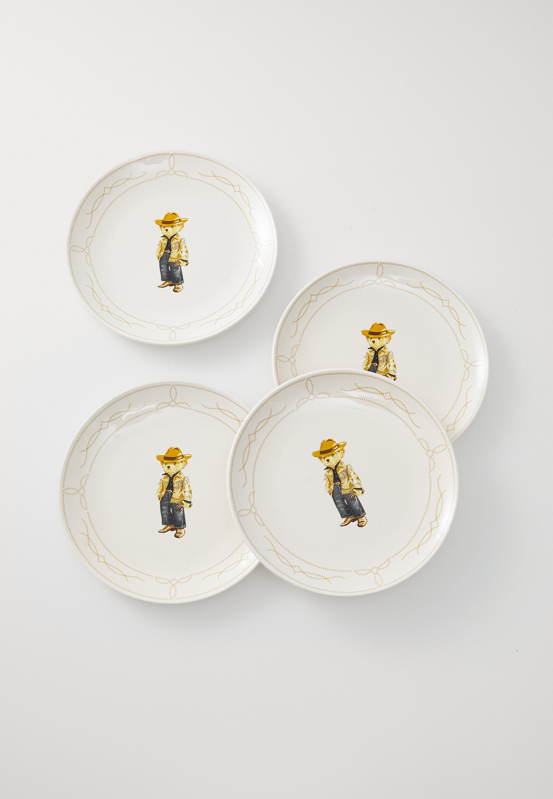 Polo Ralph Lauren HOLIDAY 25 BEAR 4 PACK - Plate - white/black