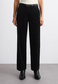 Marc O'Polo PANTS STRAIGHT LEG CROPPED LENGTH WELT POCKET - Kelnės - black