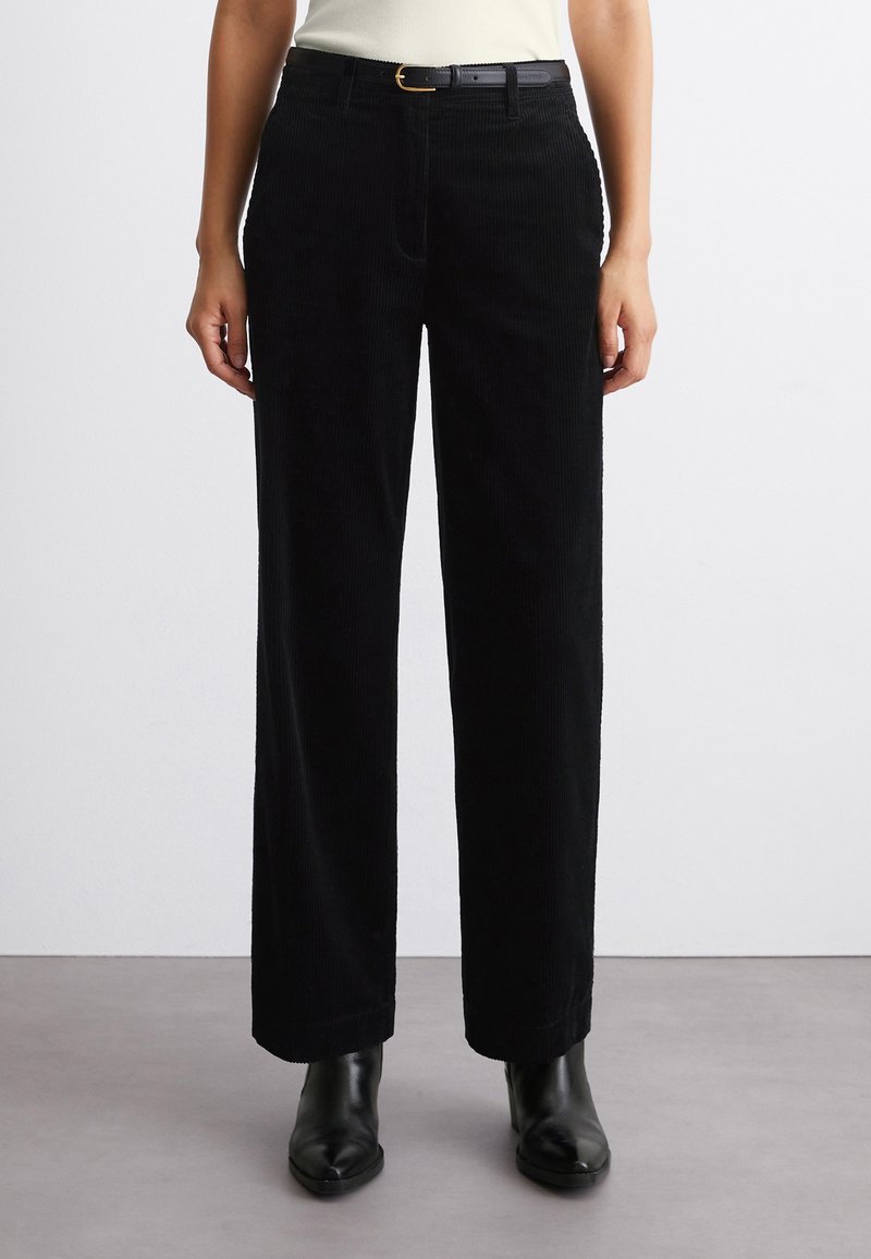 Marc O'Polo PANTS STRAIGHT LEG CROPPED LENGTH WELT POCKET - Kelnės - black