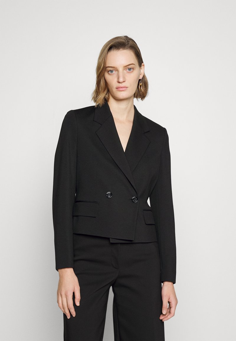 Blazer Femme Hugo Boss Jibalena - Laine Noire 98% - Taille US 4 / IT 40 - Neuf Sans Étiquettes