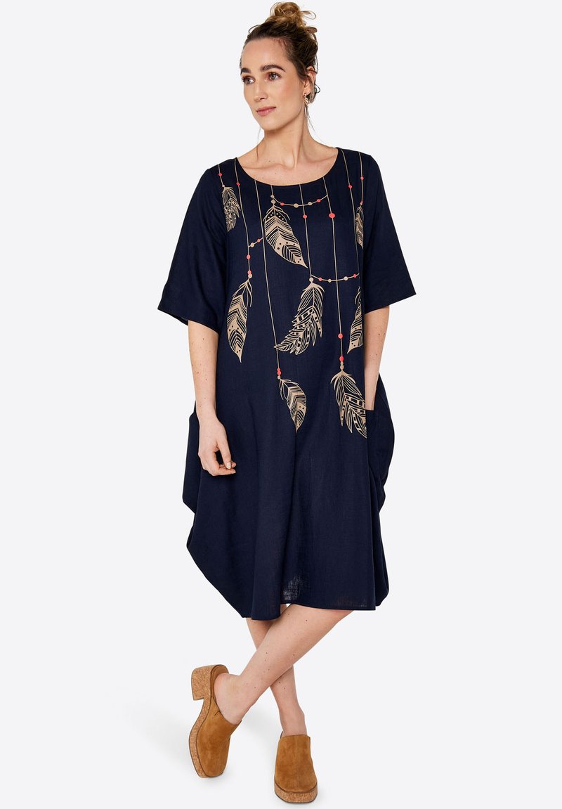 Apricot NECKLACE PRINT - Vestido informal - navy