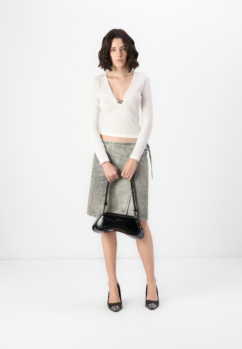 Mini Gonna In Pelle Finta Sexy - Vita Bassa Nero Per Donna - Foto 8