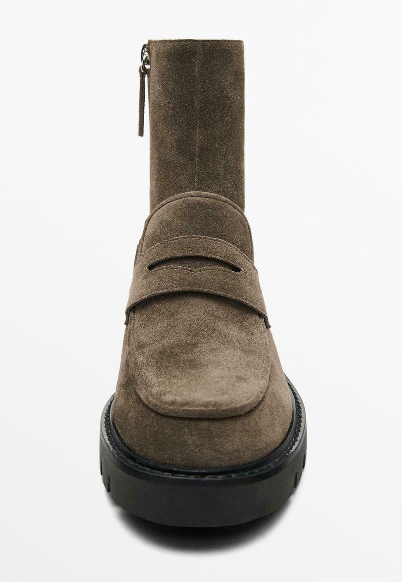 Massimo Dutti Bottines à plateau taupe