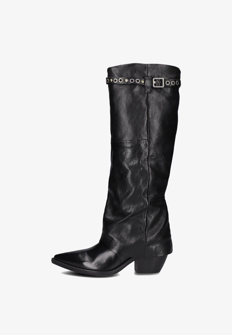 A.S.98 Bottes de cowboy / motard - zwart