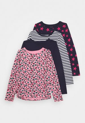 4 PACK - Long sleeved top - pink/dark blue