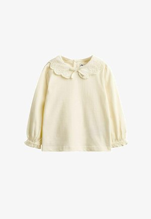 JoJo Maman Bébé, BRODERIE COLLAR TOP - Long sleeved top - ivory