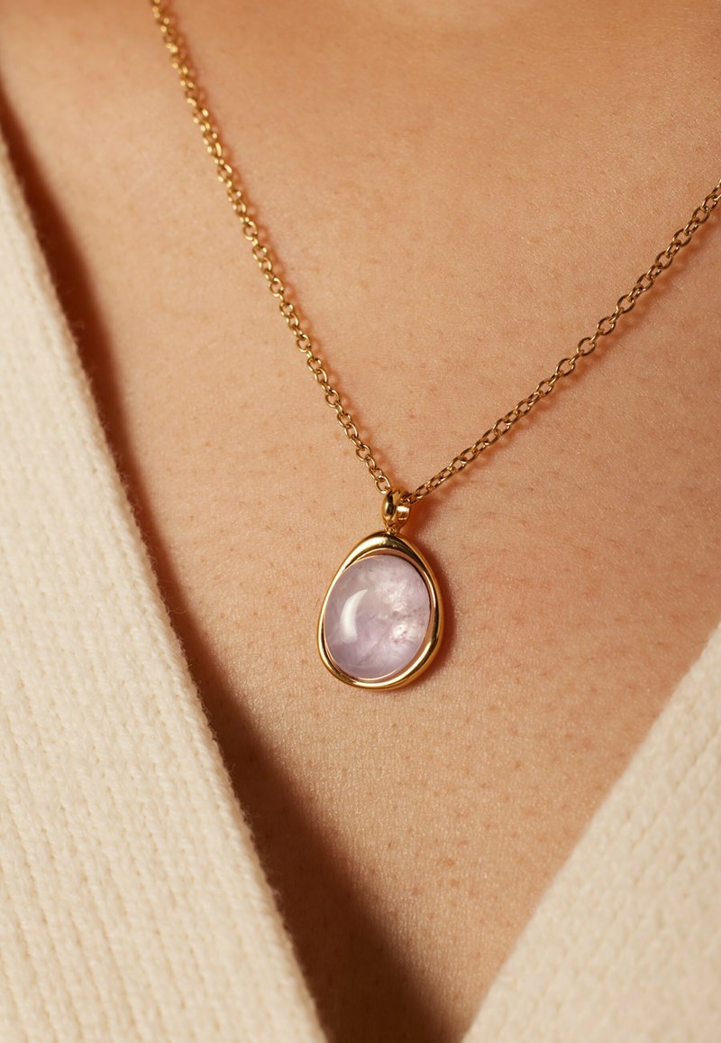 Lucardi VINTAGE - Ketting - purple and gold coloured