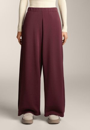 WITH SIDE PLEAT AND BRUSHED - Tréningruha alsók - bordeaux