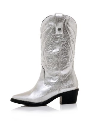 Cowboy-/Bikerboot - silver-coloured