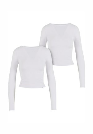 RUFFLED SUPER SLIM 2PACK - T-shirt à manches longues - white white