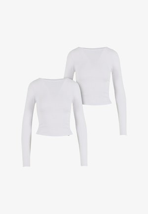 RUFFLED SUPER SLIM 2PACK - T-shirt à manches longues - white white