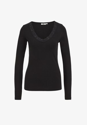 WE Fashion, Pikkade varrukatega topp - black