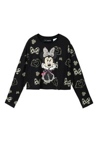 Desigual SEQUINED MINNIE MOUSE - Langarmshirt - black