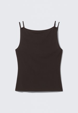 STRAPPY BOAT NECK TANK - Débardeur - brown