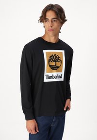 Timberland COLORED LONG SLEEVE TEE - Pitkähihainen paita - black