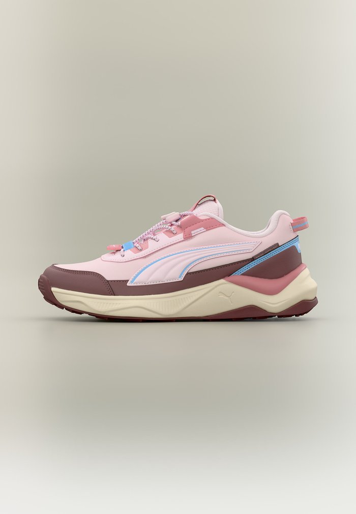 PUMA EVOLVE 2.0 JR UNISEX - Trail running shoes - powder pink-blue guppy-rich cocoa