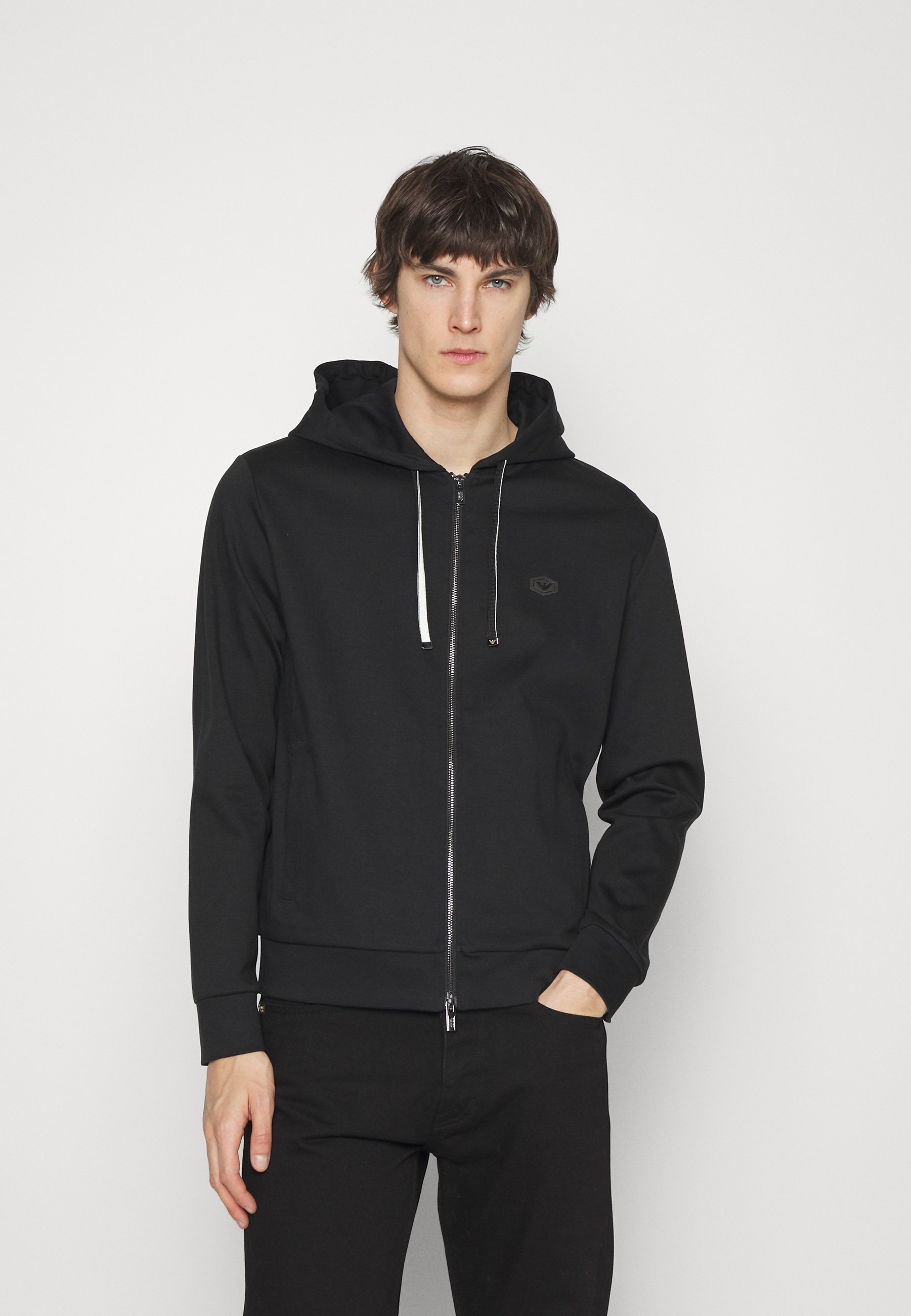 Emporio Armani Zip-up sweatshirt - nero/black - Zalando.de
