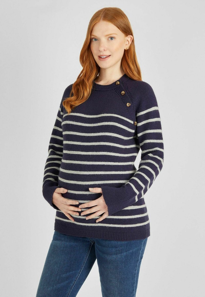 JoJo Maman Bébé RAGLAN NURSING Svetr navy/modrá Zalando.cz