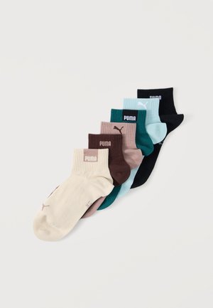 LOGO QUARTER 6 PACK UNISEX - Sportzokni - beige/brown/blue