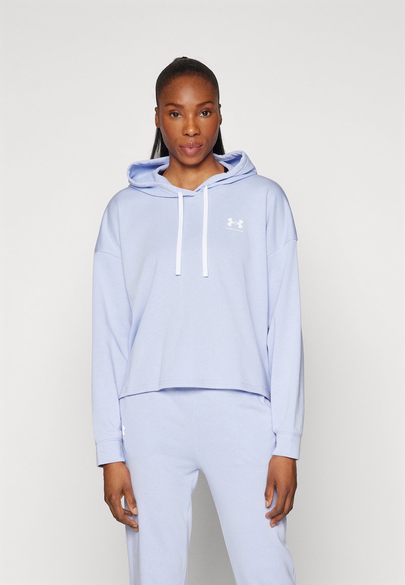 Under Armour - RIVAL TERRY HOODIE - Jersey con capucha - celeste/white, Ampliar