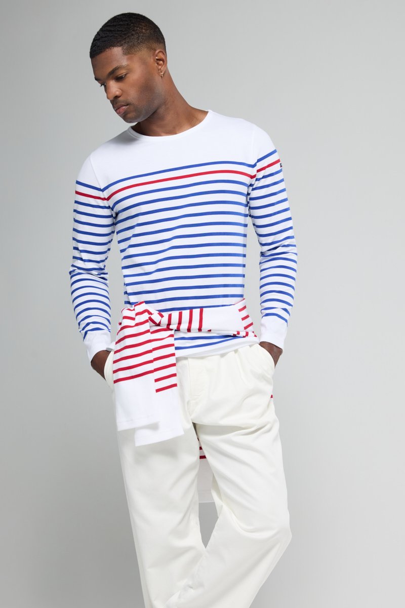 Chemise De Pêche Homme Reel Legends M Blanc Bleu Manches Longues
