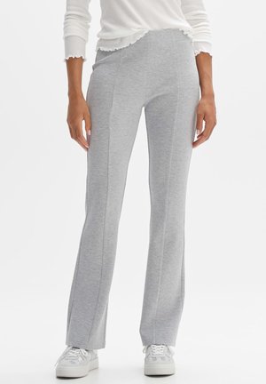 OPUS ERJA SHINE - Trousers - hazy fog melange