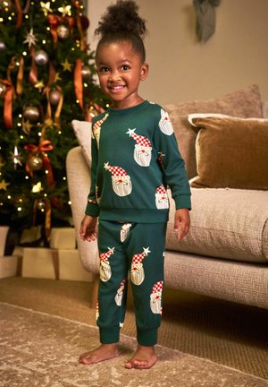 Next, REGULAR FIT - SINGLE FAMILY CHRISTMAS SET - Pyjama - green/red/white santa all-over print