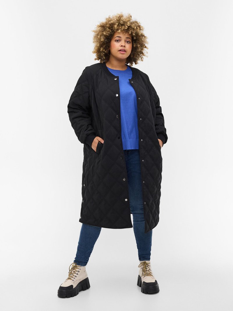 Damen Parkas | Zizzi 2-IN-1 MIT TASCHEN Wintermantel black/schwarz - PX94636 Damen Parkas | Zizzi 2-IN-1 MIT TASCHEN Wintermantel black/schwarz - PX94636