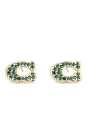 SIGNATURE PAVÉ C STUD - Earrings - green