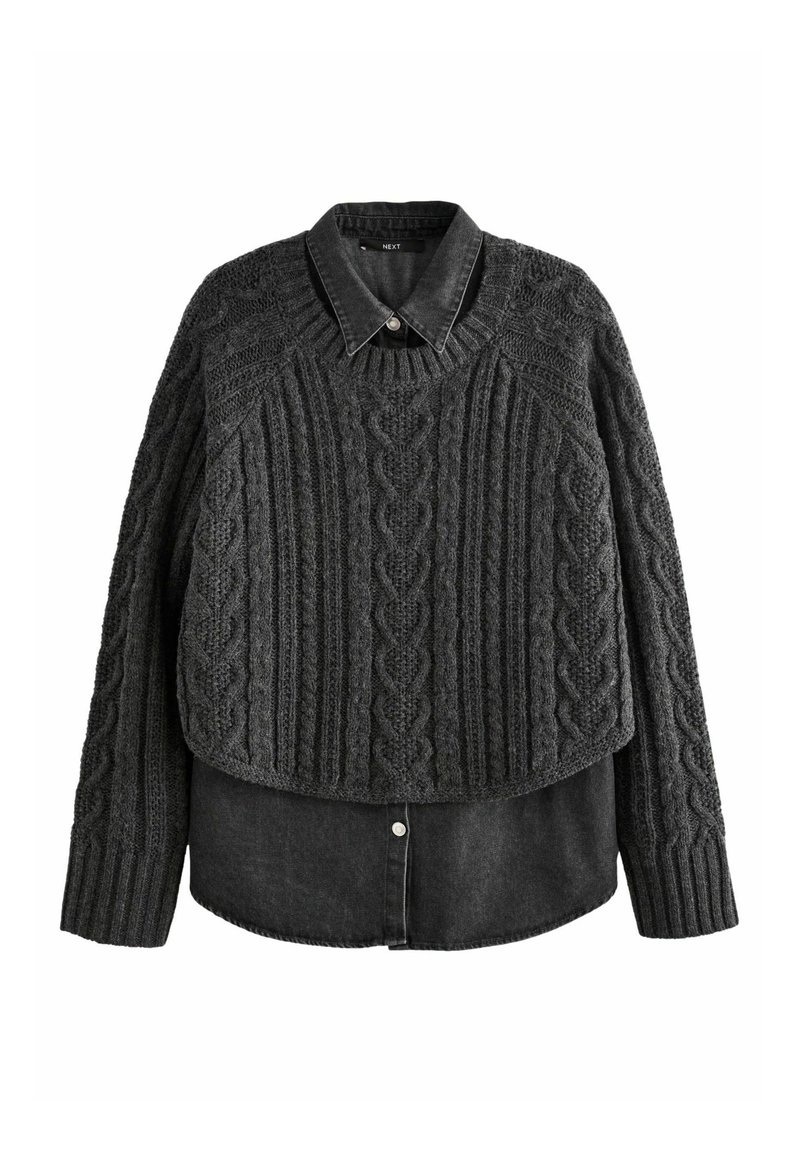 Next TALL FIT - LAYER - Jumper - grey charcoal