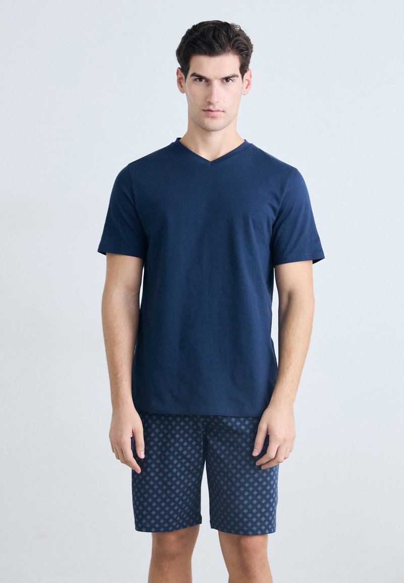 Schiesser SCHLAFANZUG KURZ - Conjunto de pijama - admiral