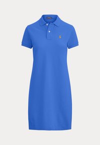COTTON MESH POLO DRESS - Robe de jour - new iris blue