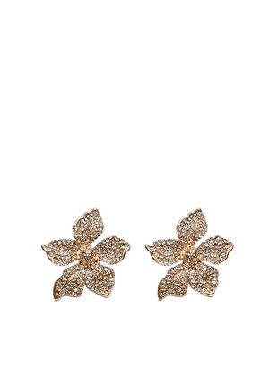 RHINESTONE FLOWER - Náušnice - gold-coloured